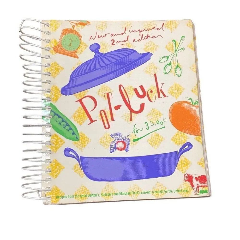 VTG New & Improved 2nd Edition POT-LUCK For 33,000 Hudson's Dayton 1993 Cookbook